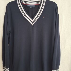 Tommy Hilfiger Men's Navy V-Neck Sweater